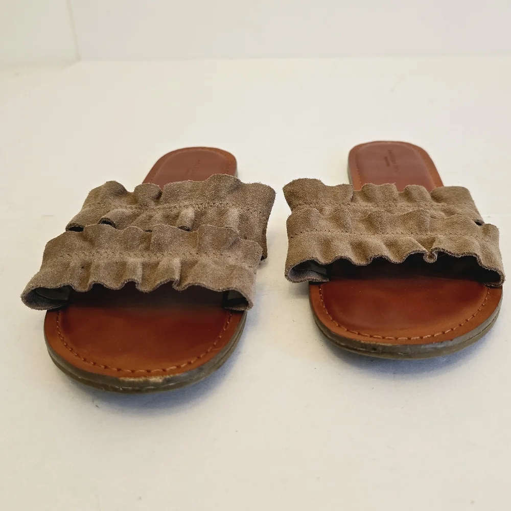 American Eagle Outfitters Women's Brown Tan Slides Sandals Size 8 - Picture 6 of 14